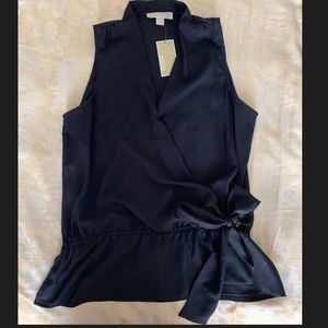 Michael Kors Wrap Sleeveless Blouse